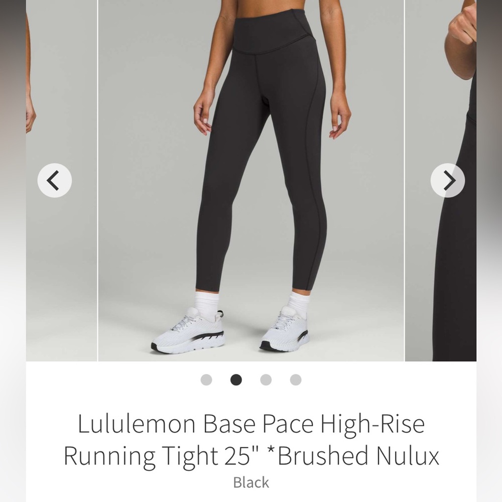 Lululemon Base Pace High-Rise Running Tight 25" in *Brushed Nulux